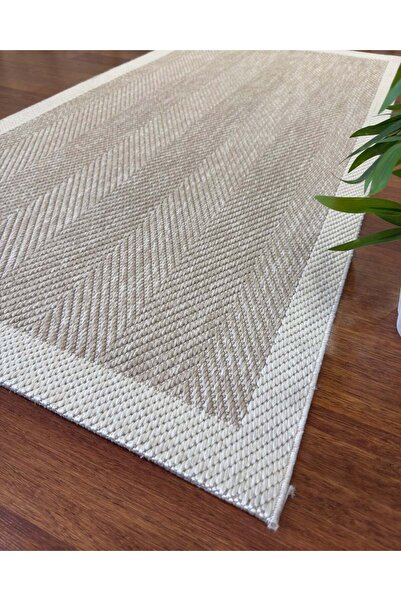 NaRStore Home Bej Sisal Jüt Hasır Model Renk Dokuma Yıkanabilir Toz Vermez Halı