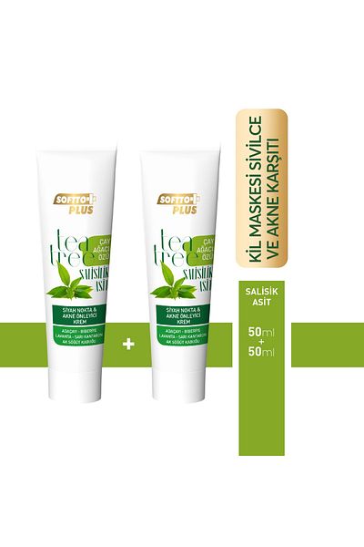 Softto Plus Pack of 2 Tea Tree Extract Acne Cream