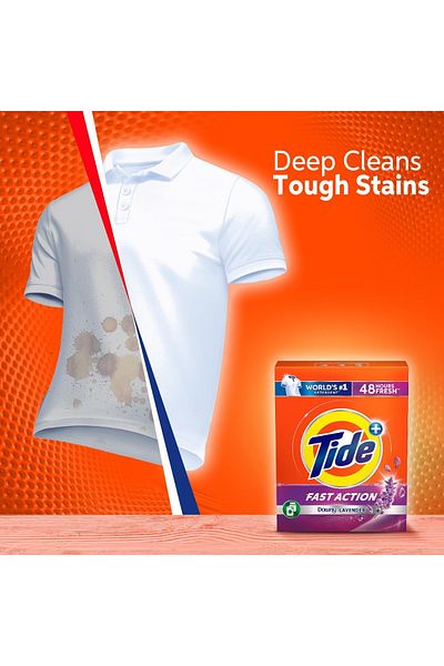 Tide Fast Action Downy Lavender Washing Powder (2 X 2.5 KG)–deep Clean, Long-lasting Fragrance & Softness