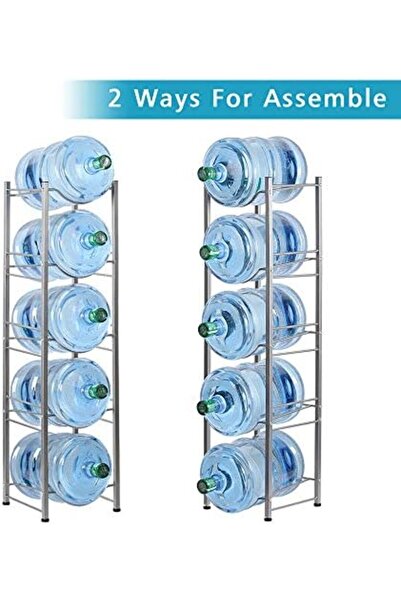 Generic 5-Tier Water Cooler Jug Rack - 5 Gallon Detachable Heavy Duty Bottle Storage Shelf - Space-Saving fo