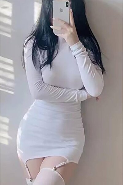 Bikini Mayokini Dünyası Rochie Liza cu jartieră - albă