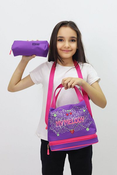 OBAY LİFE Set de 3 bucăți pentru fete liliac, suport pentru stilou pentru școală primară Nbr5034