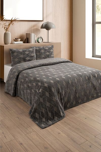 PANCHY CANKY Bedspread 240 X 240 Double Bed Bedding Set Plush Soft Welsoft 2 Pillowcases