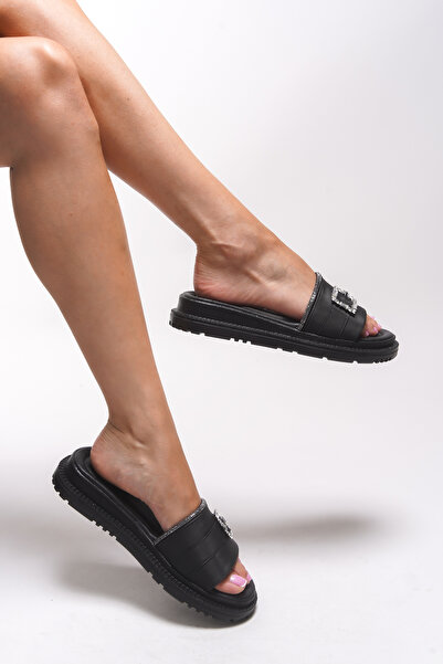 Riccon Elinlynna Women's Slippers 0012602   Black Satin