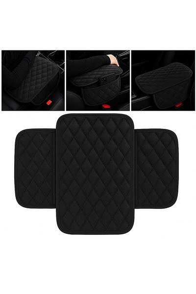 UYDEE Black Thai Feather Auto Armrest Cover Cover Capitone Sponge Black Embroidered Car Seat Cover