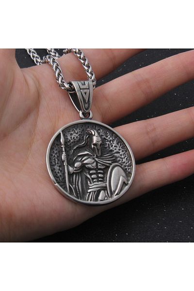 Viking Sparta Spear Gladiator Design Tarnish & Rust Free 316L Steel Necklace