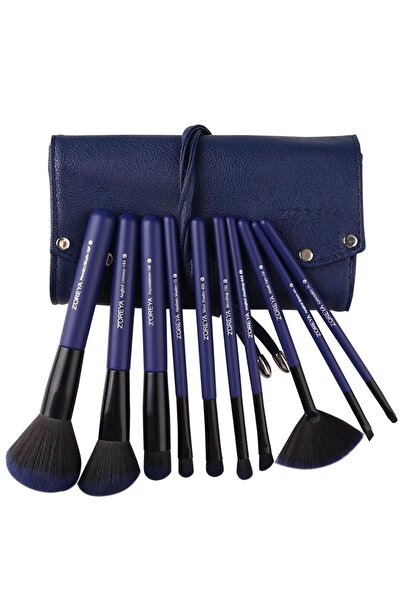 Z'oreya حقيبة جلدية مكونة من 10 قطع من الفرشاة الخشبية