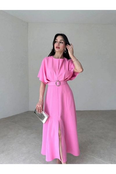Modisma Pink Belted Dress