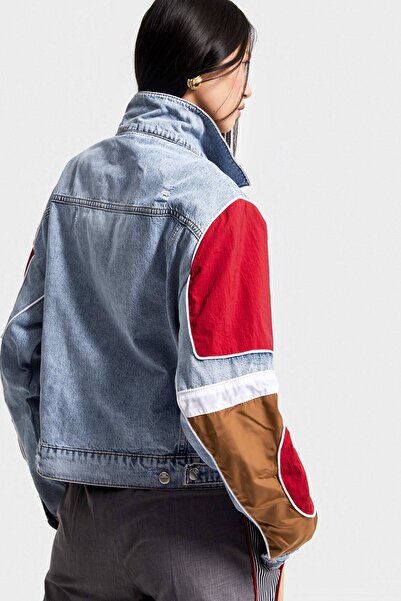 its basic Жіночий тінт червоного кольору, двошаровий, oversize, спеціальний дизайн, джинсова куртка