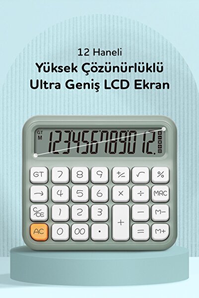 Daxi X-250 MİNT YEŞİLİ 12 HANELİ HESAP MAKİNESİ