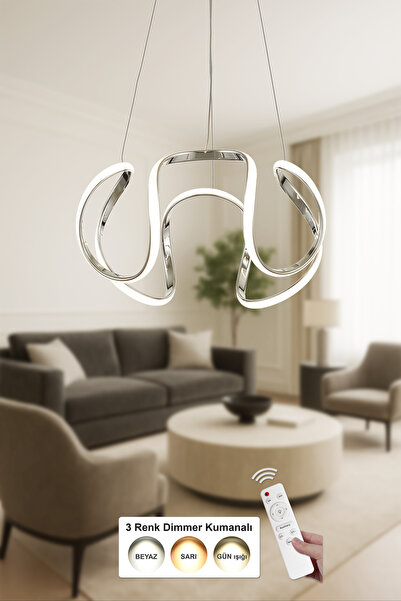 Avizemoda Rumi 50 cm Dimmer Kumandalı 3 Renk Ledli (Sarı-Beyaz-Gün Işığı) Mod...