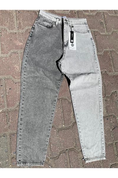 KOTOLOG Double Color Block Boyfriend Jeans