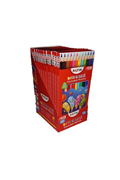 Fatih Kuru Boya 12 Renk Tam Boy Karton Kutu