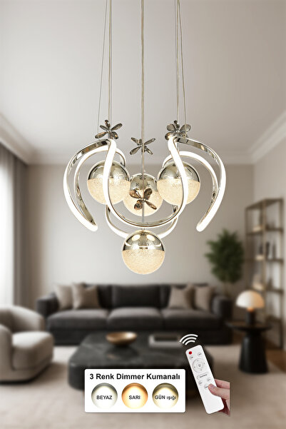 Avizemoda Rumi 4'Lü Dimmer Kumandalı 3 Renk Ledli (Sarı-Beyaz-Gün Işığı) Mode...