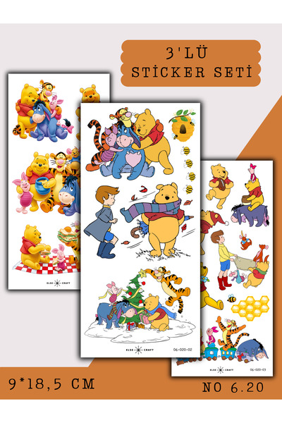 Else Craft Winnie The Pooh Temalı Sticker 6.20 - Ajanda Planlayıcı Bullet Jou...