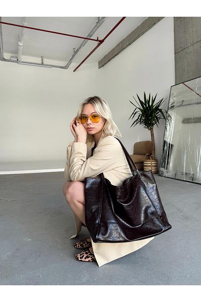 Die Fein Legendary Vintage Women's Casual Model Wide Shopper Hand and Shoulder Bag