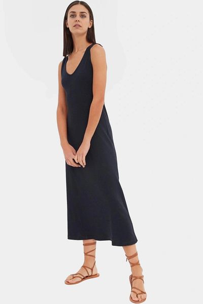 PayBuy Women's a Line Midi Knitted Dress Comfortable Casual Style Durable Material Perfect Fit Trending Design