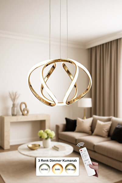 Avizemoda Vira 35 cm Dimmer Kumandalı 3 Renk Ledli (Sarı-Beyaz-Gün Işığı) Mod...