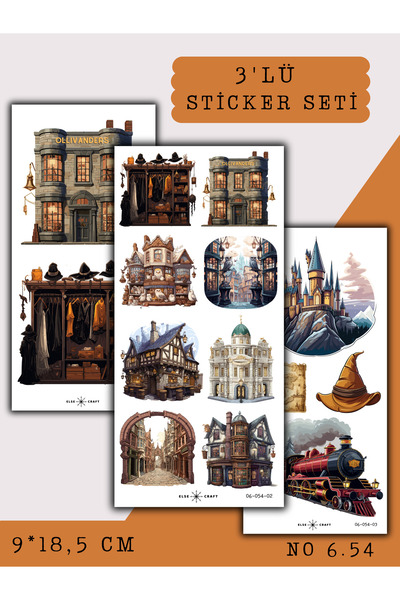 Else Craft Harry Potter - Hogwarts Temalı Sticker 6.54 - Ajanda Planlayıcı Bu...