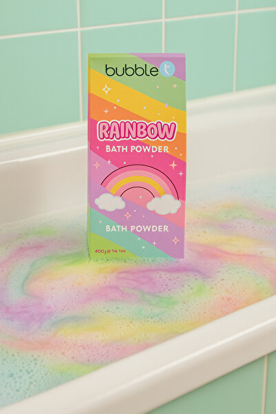 Bubble T Gökkuşağı Banyo Tozu 400g – Renkli, Köpüklü & Tatlı Kokulu