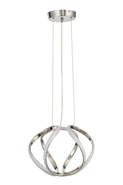 Avizemoda Vira 35 cm Dimmer Kumandalı 3 Renk Ledli (Sarı-Beyaz-Gün Işığı) Modern Sarkıt Avize - Krom