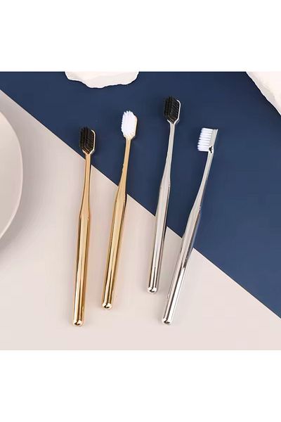 so shine tr Gold and Silver Toothbrush - 4 Pieces