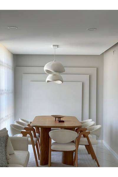 Lunalore Luna Serisi 40 Ve 50 Cm Ikili Sarkıt Avize Renk Kırık Beyaz