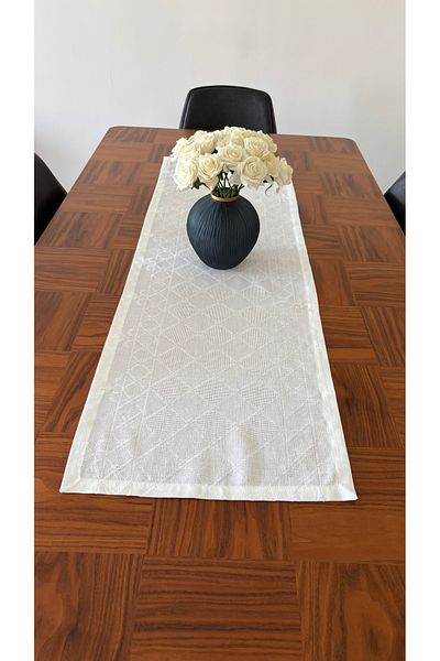 homease Λινά Look Jacquard Runner 45x140 cm - Off White