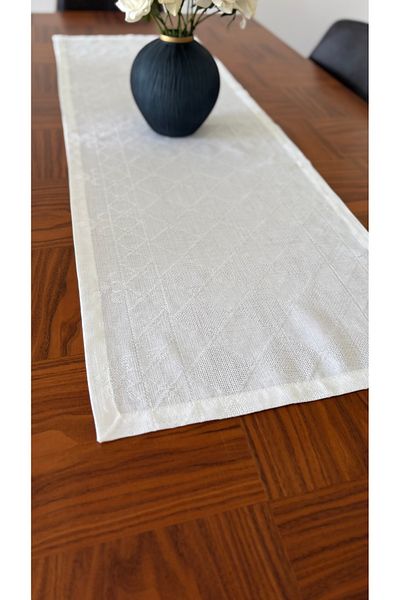 homease Λινά Look Jacquard Runner 45x140 cm - Off White