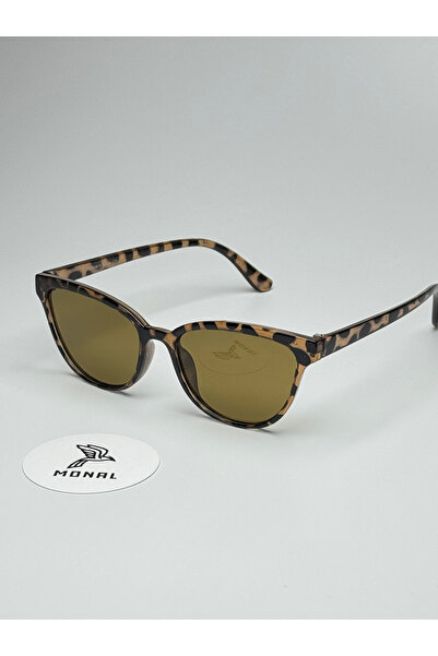 MONAL نظارة شمسية Lily Cateye موديل ليوبارد لون زجاجي بني