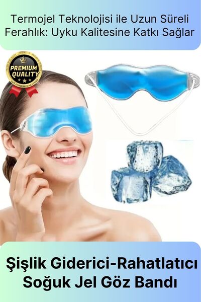 homiva Göz Bandı Buz Jeli Yüz Termojel Maskesi Gözaltı Torbası Şişlik Giderici Soğuk Kompres Rahat Uyku