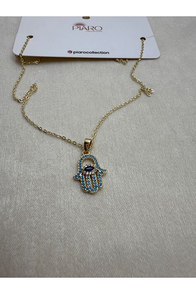 Piaro Collection Hand of Fatima Steel Necklace