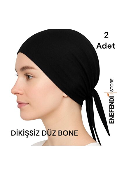 NF ND ENEFENDİ BONE FIRFIRSIZ HİJAB, TESETTÜR BONE, SİYAH PENYE DİKİŞSİZ DÜZ ...