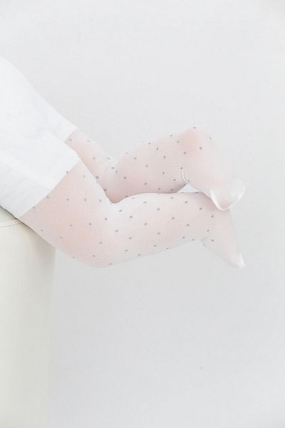 Daymod White Punto Baby Pantyhose