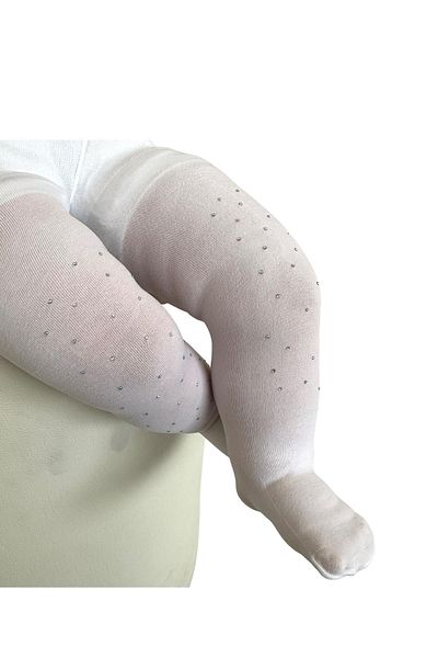 Daymod Mycro 50 Baby Jewelled Pantyhose White