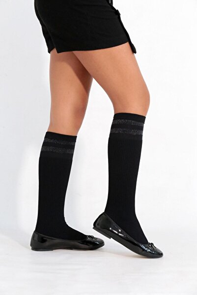 Daymod MİRA CHILDREN'S KNEE BOTTOM SOCKS BLACK
