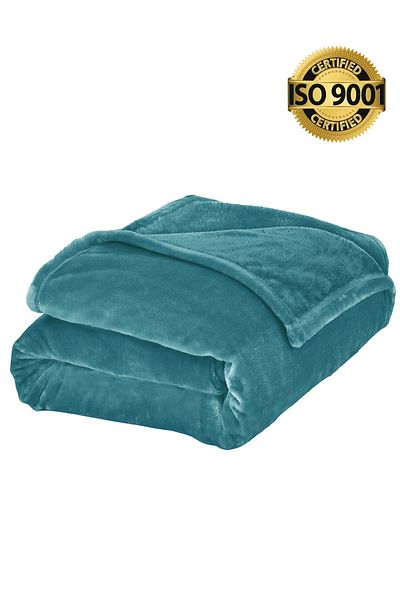 Master Home Textile Lightweight Velvet Blanket, 350GSM, 230x170cm Single Size, Soft All Season Flannel for Bed & Sofa