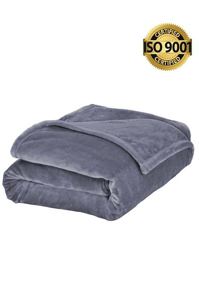 Master Home Textile Lightweight Velvet Blanket, 350GSM, 230x170cm Single Size, Soft All Season Flannel for Bed & Sofa