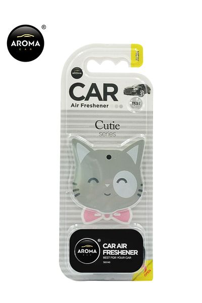 Generic Aroma Cutie Series Cat Car Air Freshener – Blueberry Scent, Long Lasting, Easy Clip-on Design