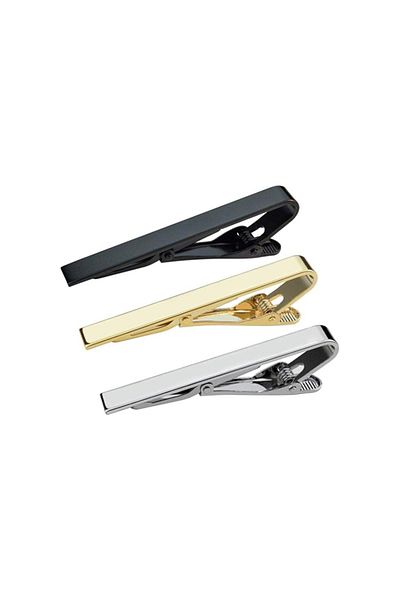 Other 3-piece Tie Clip, Men's Tie Clip Silver, Gold, Black Tie Clip Set