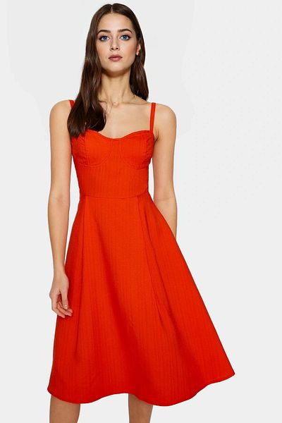 PayBuy Summer Midi Dress Cotton Woven Skater Pattern Casual Style Distinguished Material