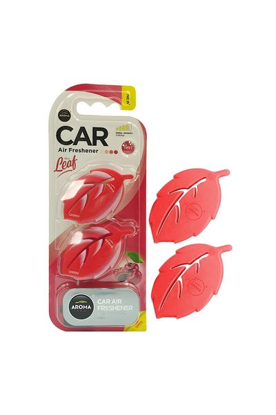 Generic Aroma Car Air Freshener Mini Leaf Cherry – Twin Pack, Strong Fragrance, Easy Use, Long Lasting
