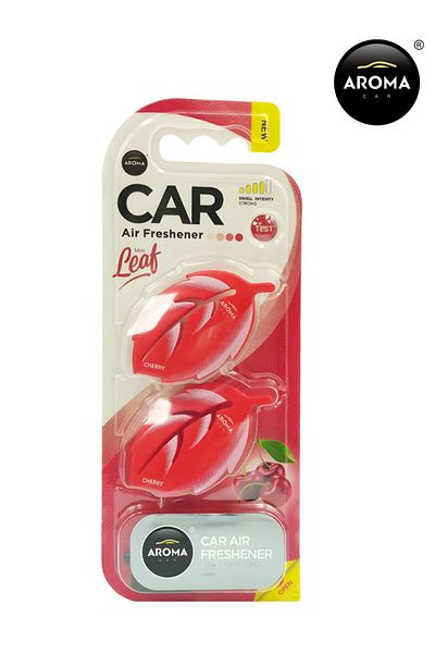 Generic Aroma Car Air Freshener Mini Leaf Cherry – Twin Pack, Strong Fragrance, Easy Use, Long Lasting