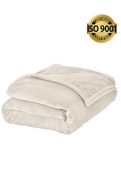 Master Home Textile Lightweight Velvet Blanket, 350GSM, 230x170cm Single Size, Soft All Season Flannel for Bed & Sofa