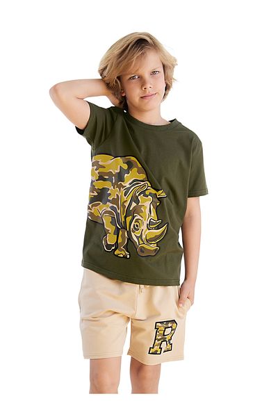MSHB&G Boy's Camouflage Summer T-shirt and Shorts Set - Rhino