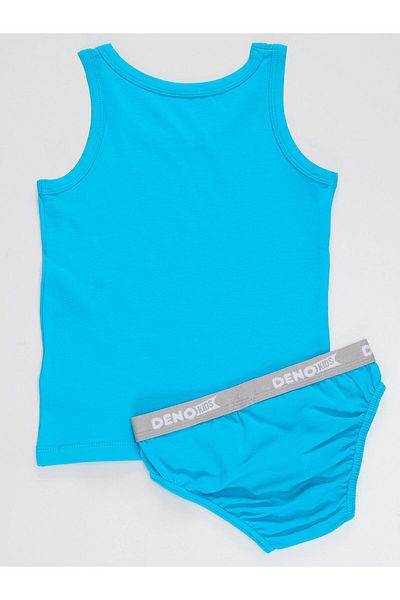 Denokids Shark Boy Blue Athlete Slip Suit