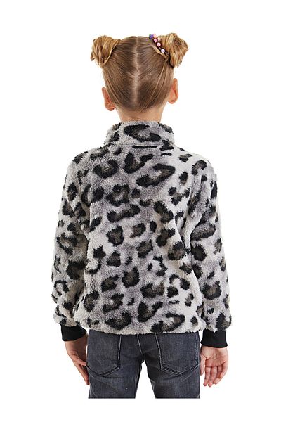 MSHB&G Plüsch-Sweatshirt für Mädchen mit Leopardenmuster