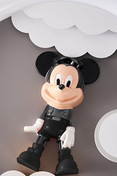 Apliqa Moddy Ledli Mickey Desenli Plafonyer Çocuk Odası Avize