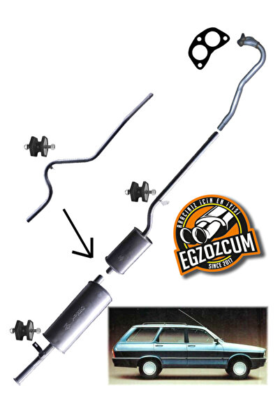 EGZOZCUM Renault 12 Reno Toros sw 80-88 komple egzoz takımı eksoz seti 4 parça