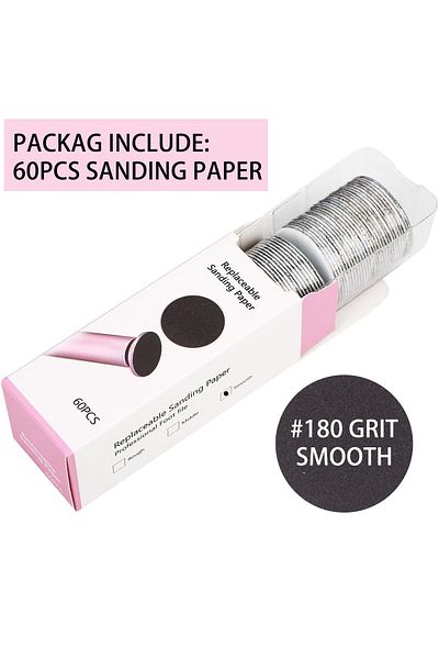 Asentale Smooth 43mm 60pcs/box Foot Dead Skin Sandpaper For Electric Nail File Cuticle Callus Replaceable San